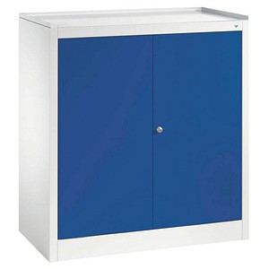 CP Stahlschrank 88210-00 S10002 lichtgrau, enzianblau 94,0 x 50,0 x 100,0 cm, aufgebaut