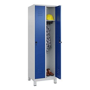 4066681610996 - Spind Classic Plus enzianblau lichtgrau 080010-20 S10003 2 Schließfächer 600 x 500 x 1950 cm 4066681610996 C+P-Möbel 4066681610996 - Spind Classic Plus enzianblau lichtgrau 080010-20 S10003 2 Schließfächer 600 x 500 x 1950 cm 4066681610996 C+P-Möbel