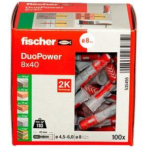 4048962239850 - fischer DuoPower 8x40 2K 535455 Universaldübel-Sortiment Ø 8 mm x 40 mm 100 Stück 4048962239850 - fischer DuoPower 8x40 2K 535455 Universaldübel-Sortiment Ø 8 mm x 40 mm 100 Stück