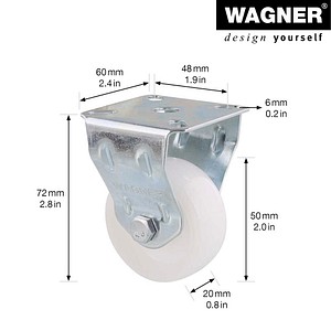 4001073056143 - Apparate-Bockrolle ECO RO 7250 weiß 4001073056143 WAGNER design yourself