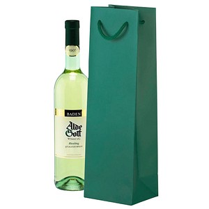 VP Geschenktüten für Flaschen grün 11,0 x 36,0 cm, 25 St.