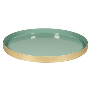 4006166936586 - Dekoartikel eukalyptus gold Metall-Tablett Ø 300 cm