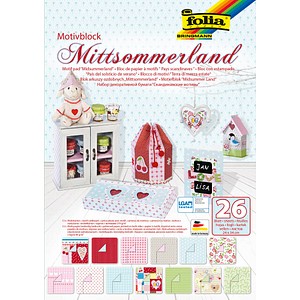 folia Motivblock MITTSOMMER farbsortiert 270/80 g/qm 1 Block