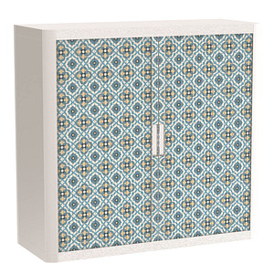 PAPERFLOW easyOffice Vintage Rollladenschrank 60820 2 Fachböden 110,0 x 41,5 x 104,0 cm