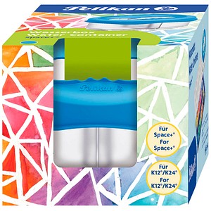 4012700800312 - Wasserbox für Deckfarbkasten Space+ blau ansteckbar mit Pinselablage kippsicher - 1 Stück (800310)