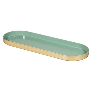 4006166936609 - Dekoartikel eukalyptus gold Metall-Tablett