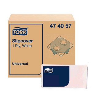 TORK Tischdecke Damask Universal weiß 80,0 x 80,0 cm, 250 St.