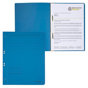 4002432306893 - Ösenhefter A4 250g Karton blau ganzer Vorderdeckel kaufmännische Heftung   Amtsheftung 4002432306893 Leitz
