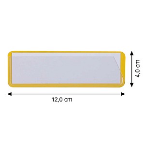 EICHNER Etikettentaschen gelb 12,0 x 4,0 cm, 50 St.