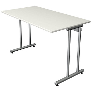 4044917441064 - Schreibtisch Smart office 11187810 75cm (H) 120cmx65cm (BxT) rechteckig weiß   Silber 4044917441064 Kerkmann