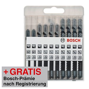3165140579353 - AKTION BOSCH Basic for Wood Stichsägeblätter-Set 10-teilig mit Prämie nach Registrierung 3165140579353 - AKTION BOSCH Basic for Wood Stichsägeblätter-Set 10-teilig mit Prämie nach Registrierung