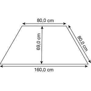 4032062008515 - HAMMERBACHER Konferenztisch ahorn chrom Trapezform Rundrohr chrom 1600 x 690 x 720 cm