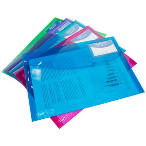 5018505170277 - RAPESCO Dokumententasche DIN A4+ PP farbig sortiert
