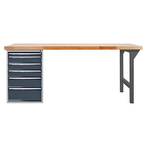 4050049426893 - Werkbank  anthrazitgrau lichtgrau 6 Schubladen 2000 x 750 x 850 cm  4050049426893 ADB