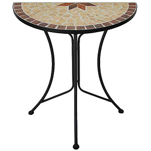 4041908123435 - Gartentisch Amarillo braun ocker beige halbrund 300 x 600 x 700 cm 4041908123435 Garden Pleasure