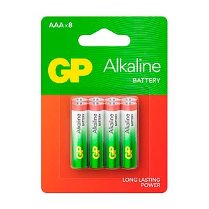 GP Batterien Long Lasting Power Alkaline Mignon AAA 1,5 V, 8 St.