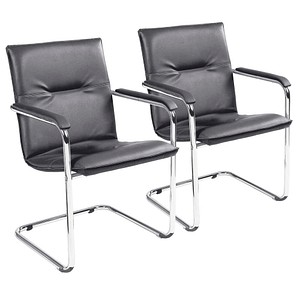 Nowy Styl Besucherstühle Rumba RUMBA CHROM V14N schwarz Kunstleder, 2 St.