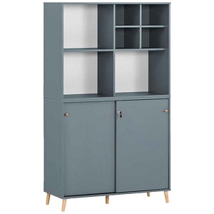 MÖBELPARTNER Regalschrank 500, 701803 blaugrau 100,1 x 41,0 x 168,7 cm, 1 St.