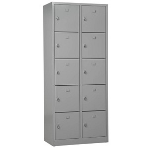 4260090175347 - Schließfachschrank 106957 Metall 2 Abteile mit 10 Fächern abschließbar (Schloss separat erhältlich) 80x190cm (BxH) lich 426