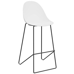 3660141233308 - Barhocker Void Stahlrohr-Fußgestell B 505 x T 590 x H 760 mm weiß schwarz 2 Stück