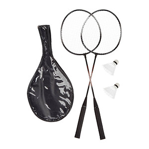 relaxdays Badminton-Set schwarz