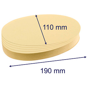 4016946055871 - Moderationskarten Ovale 11x19cm gelb 4016946055871 UMZ111904 500 Stück 4016946055871 - Moderationskarten Ovale 11x19cm gelb 4016946055871 UMZ111904 500 Stück