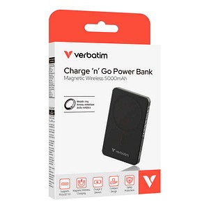 0023942322252 - Charge n Go Essentials wireless power bank - magnetic - 24 pin USB-C - 20 Watt Powerbank (Akku) - schwarz - 5000 mAh