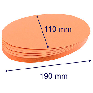 4016946063487 - Moderationskarten Ovale 11x19cm orange 4016946063487 UMZ111905 500 Stück