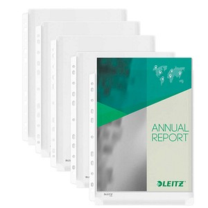 4002432363209 - Prospekthüllen Maxi 4756-30-03 mit Falte mit Einreißschutz A4 transluzent genarbt oben offen 017mm 4002432363209 5 Stück