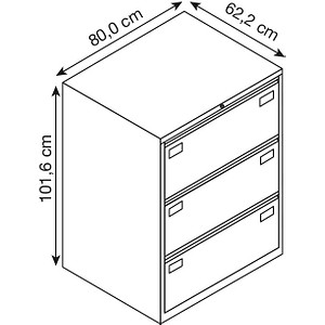 5020073700787 - BISLEY LIGHT Hängeregistraturschrank verkehrsweiß 3 Schubladen 800 x 622 x 1016 cm 5020073700787 - BISLEY LIGHT Hängeregistraturschrank verkehrsweiß 3 Schubladen 800 x 622 x 1016 cm