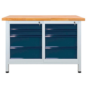 4050049429320 - Werkbank lichtgrau anthrazitgrau 8 Schubladen 1200 x 600 x 840 cm 4050049429320 ADB 4050049429320 - Werkbank lichtgrau anthrazitgrau 8 Schubladen 1200 x 600 x 840 cm 4050049429320 ADB