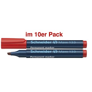 Schneider Maxx 133 Permanentmarker rot 1,0 - 4,0 mm, 10 St.
