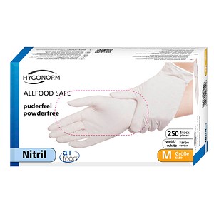 HYGOSTAR unisex Einmalhandschuhe ALLFOOD SAFE weiß Größe M 250 St.