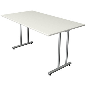 4044917441095 - Schreibtisch Smart office 11188110 65-130cm (H) 140x70cm (BxT) rechteckig weiß   silber 4044917441095 Kerkmann