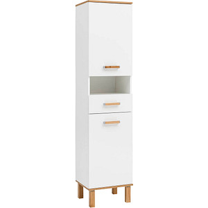 4027181123409 - Badschrank Padua 701995 weiß glanz eiche landhaus 404 x 350 x 1785 cm
