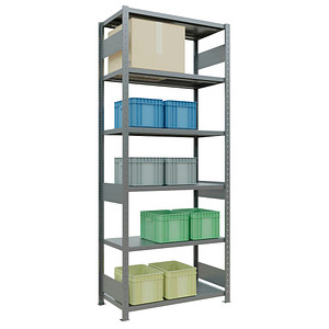 4004514283122 - Schulte Lagertechnik Fachbodenregal-Stecksystem MULTIplus 250 Grundregal Längenriegel 2500x1000x500 mm 6 Böden verzinkt 4004514283122 - Schulte Lagertechnik Fachbodenregal-Stecksystem MULTIplus 250 Grundregal Längenriegel 2500x1000x500 mm 6 Böden verzinkt