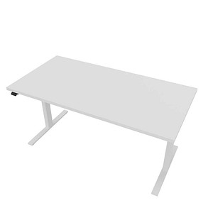 8029466045440 - Up&Up elektrisch höhenverstellbarer Schreibtisch weiß rechteckig C-Fuß-Gestell weiß 1600 x 800 cm
