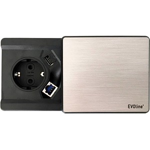 4032062166864 - PRO ELDO800 Steckdosenleiste (ohne Fräsung) 1 x Steckdose 1 x USB 1 x RJ45 - Zubehör Edelstahl 4032062166864 - PRO ELDO800 Steckdosenleiste (ohne Fräsung) 1 x Steckdose 1 x USB 1 x RJ45 - Zubehör Edelstahl