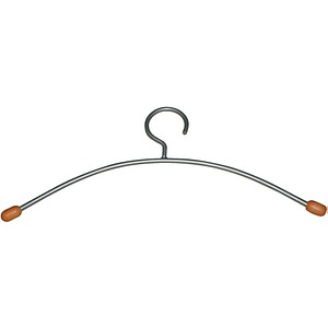 4007735028152 - Kleiderbügel Metall silberfarben in edler Ausführung mit Holzenden 2 Stück 4007735028152 - Kleiderbügel Metall silberfarben in edler Ausführung mit Holzenden 2 Stück