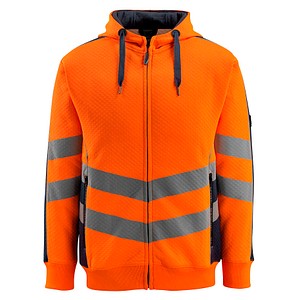 5711074318575 - unisex Warnschutz-Langarmshirt Corby orange schwarzblau Größe L