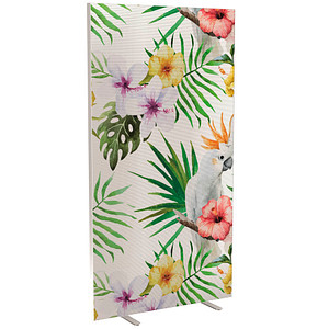 PAPERFLOW Trennwand easyScreen Tropical, 60661 bunt 94,0 x 173,4 cm, 1 St.