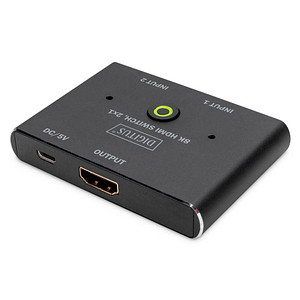 4016032483663 - DIGITUS HDMI Verteiler Switch 2x1 8K schwarz 4016032483663 - DIGITUS HDMI Verteiler Switch 2x1 8K schwarz