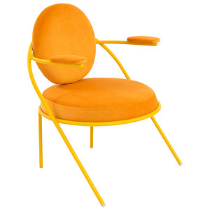 meet powered by PAPERFLOW Sessel SATURNE safran Stoff 70,0 x 73,0 x 88,0 cm, 1 St.