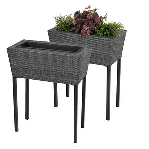4041908129390 - Blumenkasten IRIS Kunststoff dunkelgrau rechteckig 600 x 720 cm 4041908129390 2 Stück 4041908129390 - Blumenkasten IRIS Kunststoff dunkelgrau rechteckig 600 x 720 cm 4041908129390 2 Stück