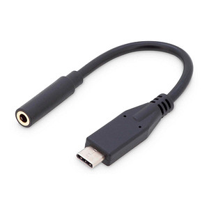4016032451112 - DIGITUS - Adapter USB-C auf Klinkenstecker - 24 pin USB-C männlich zu Stereo Mini-Klinkenstecker weiblich 20 cm Schwarz 4016032451112 - DIGITUS - Adapter USB-C auf Klinkenstecker - 24 pin USB-C männlich zu Stereo Mini-Klinkenstecker weiblich 20 cm Schwarz