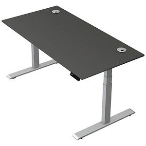 4044917451681 - Move 2 Plus elektrisch höhenverstellbarer Schreibtisch anthrazit rechteckig T-Fuß-Gestell silber 1600 x 800 cm 4044917451681 
