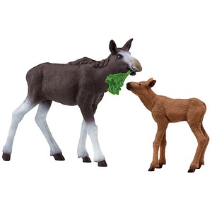 4059433654027 - Wild Life 42603 Elchkuh mit Kalb Spielfiguren-Set 4059433654027 Schleich