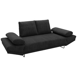 DOMO Collection 2-Sitzer Funktionssofa anthrazit schwarz Stoff 210,0 x 97,0 x 95,0 cm, 1 St.