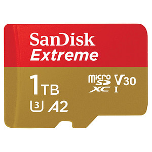 0619659188474 - SanDisk Extreme - Flash-Speicherkarte (microSDXC-an-SD-Adapter inbegriffen) - 1 TB - A2 Video Class V30 UHS-I U3 Class10 - microSDXC UHS-I 0619659188474 - SanDisk Extreme - Flash-Speicherkarte (microSDXC-an-SD-Adapter inbegriffen) - 1 TB - A2 Video Class V30 UHS-I U3 Class10 - microSDXC UHS-I