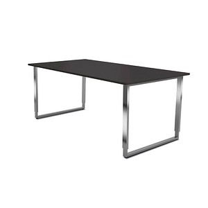 4044917428034 - Schreibtisch 180 x 80 cm Aveto Typ A - Anthrazit Dunkelgrau 180 cm x 68 - 82 cm x 80 cm Büroschreibtische von Büromöbel Experte